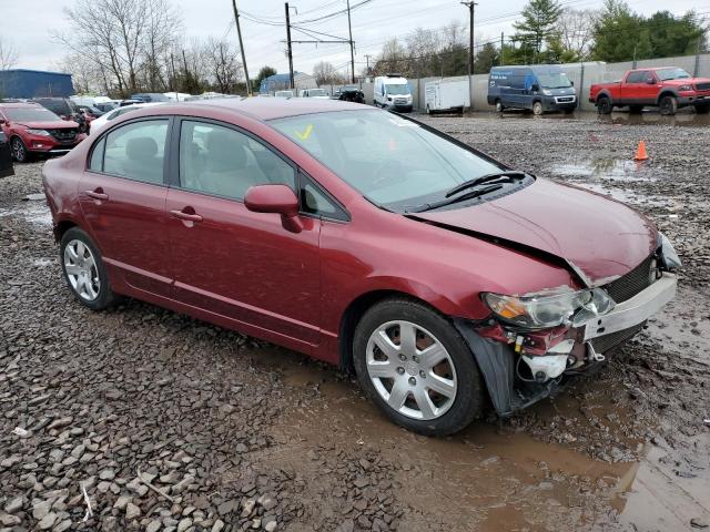 2HGFA1F54AH548355 - 2010 HONDA CIVIC LX RED photo 4