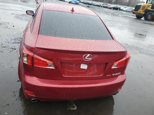 JTHBF5C21B5132514 - 2011 LEXUS IS 250 RED photo 6