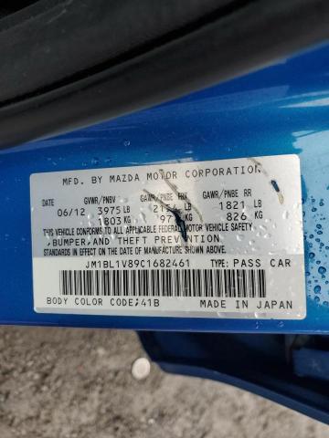 JM1BL1V89C1682461 - 2012 MAZDA 3 I BLUE photo 12