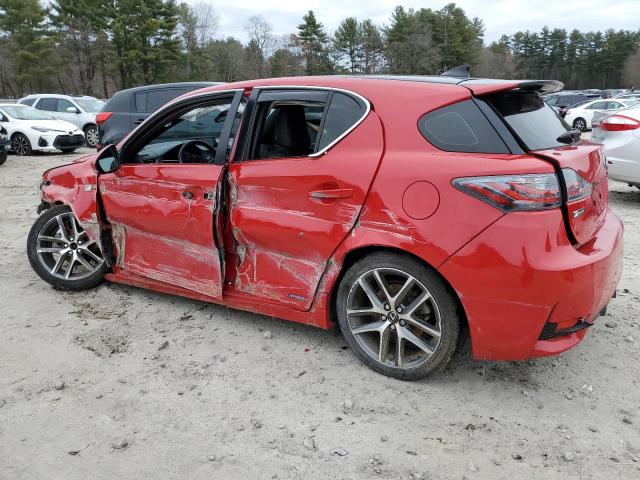 JTHKD5BH0G2251157 - 2016 LEXUS CT 200 RED photo 2