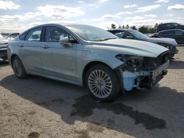 3FA6P0RU4ER133899 - 2014 FORD FUSION TITANIUM HEV BLUE photo 4