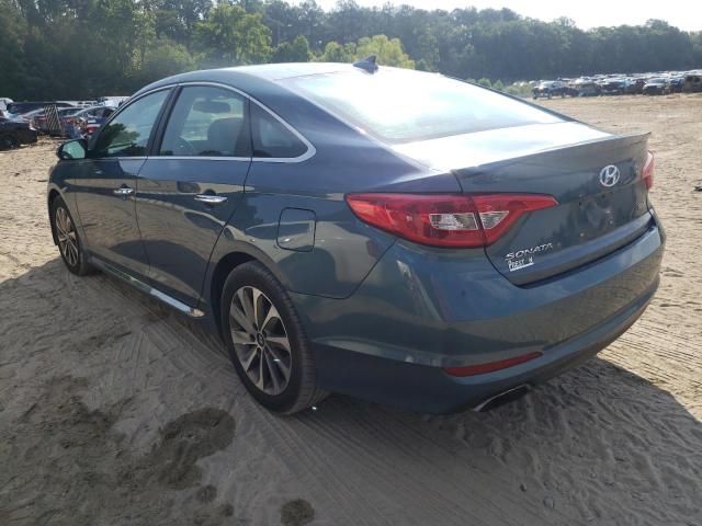 5NPE34AF1FH054765 - 2015 HYUNDAI SONATA SPORT BLUE photo 3