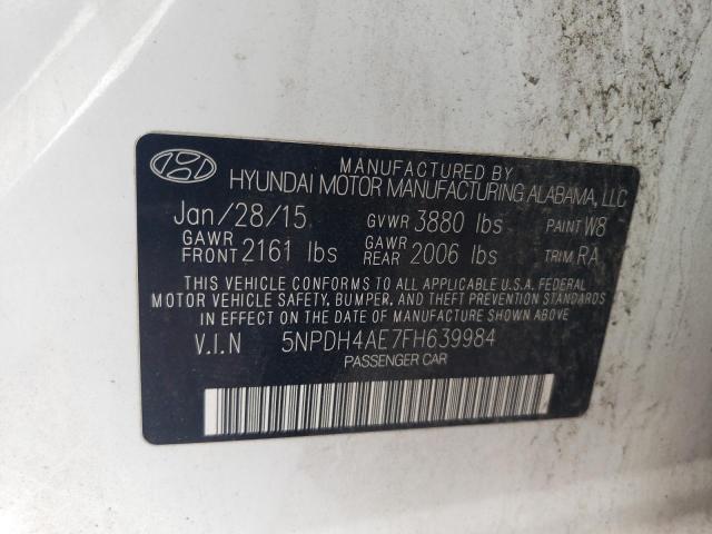 5NPDH4AE7FH639984 - 2015 HYUNDAI ELANTRA SE WHITE photo 13