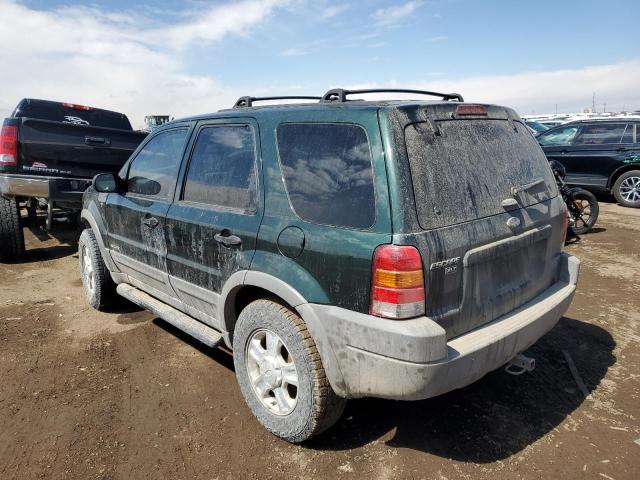 1FMYU04191KE80955 - 2001 FORD ESCAPE XLT GREEN photo 2