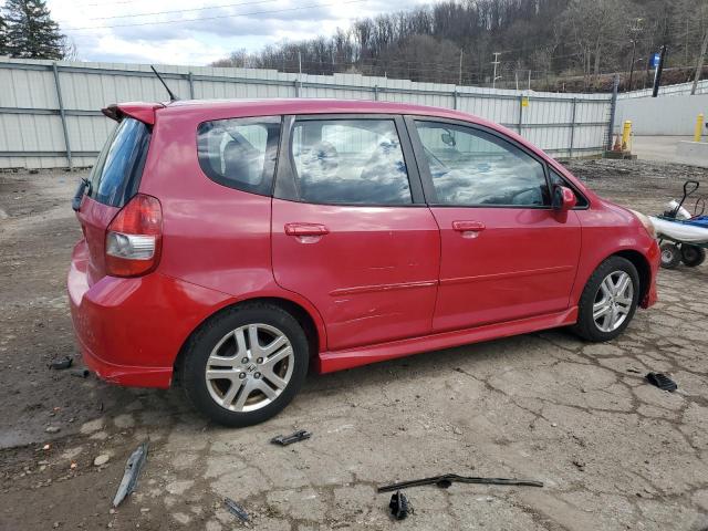 JHMGD38608S048545 - 2008 HONDA FIT SPORT RED photo 3