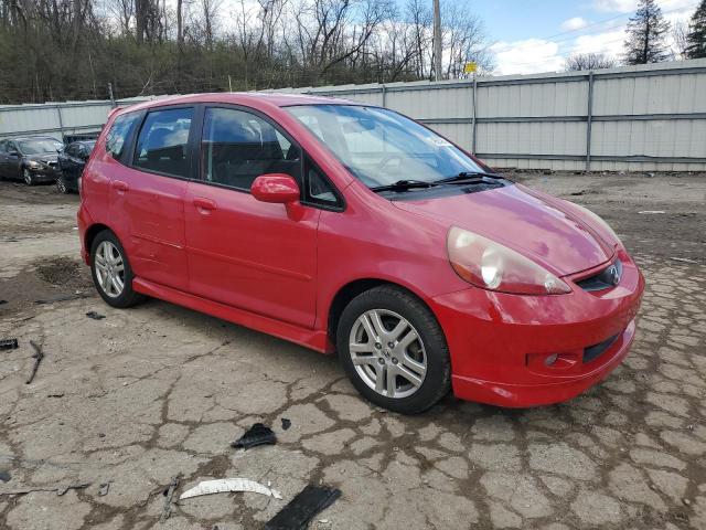 JHMGD38608S048545 - 2008 HONDA FIT SPORT RED photo 4