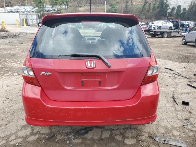 JHMGD38608S048545 - 2008 HONDA FIT SPORT RED photo 6