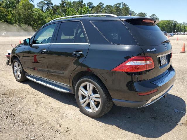 4JGDA5HB2CA039412 - 2012 MERCEDES-BENZ ML 350 4MATIC BLACK photo 2