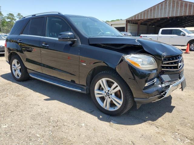 4JGDA5HB2CA039412 - 2012 MERCEDES-BENZ ML 350 4MATIC BLACK photo 4