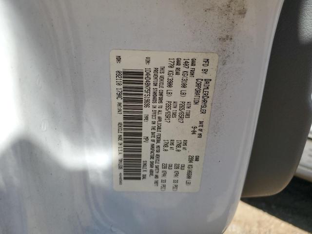 1D4HD48N75F519696 - 2005 DODGE DURANGO SLT WHITE photo 12