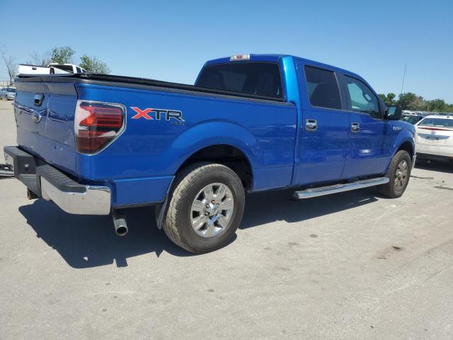 1FTFW1EV9AFD06762 - 2010 FORD F150 SUPERCREW BLUE photo 3