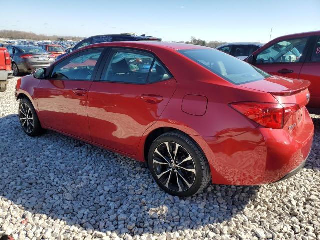 2T1BURHEXHC765266 - 2017 TOYOTA COROLLA L RED photo 2