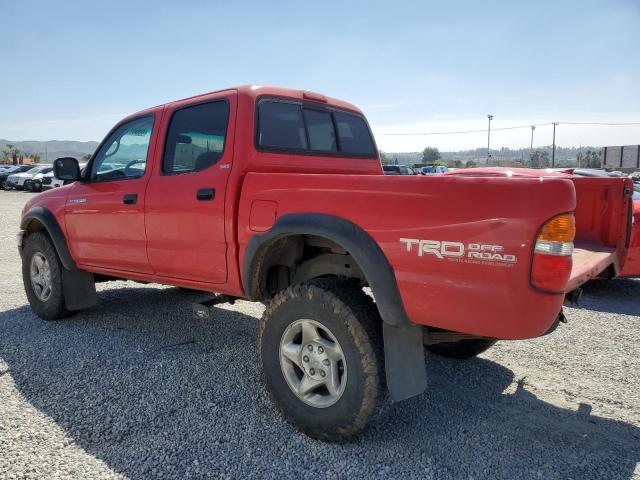 5TEHN72N42Z043152 - 2002 TOYOTA TACOMA DOUBLE CAB RED photo 2