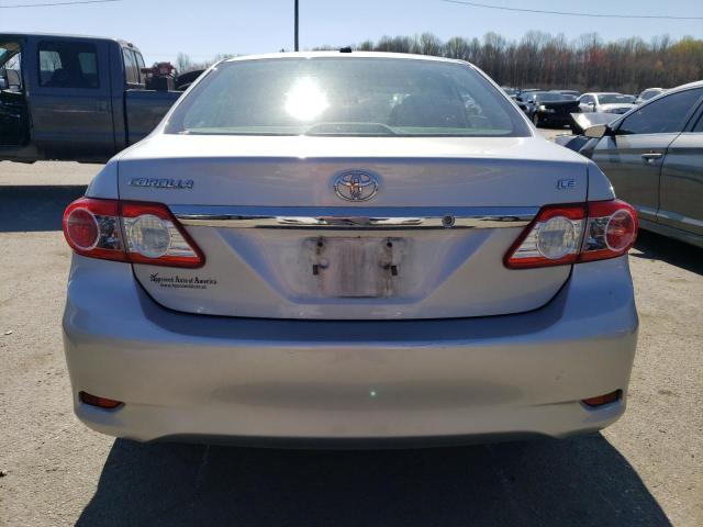 2T1BU4EE6CC898574 - 2012 TOYOTA COROLLA BASE SILVER photo 6