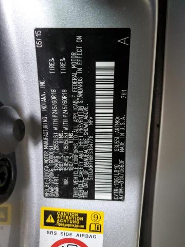 5TDJKRFH8FS164778 - 2015 TOYOTA HIGHLANDER XLE 银色 照片 13