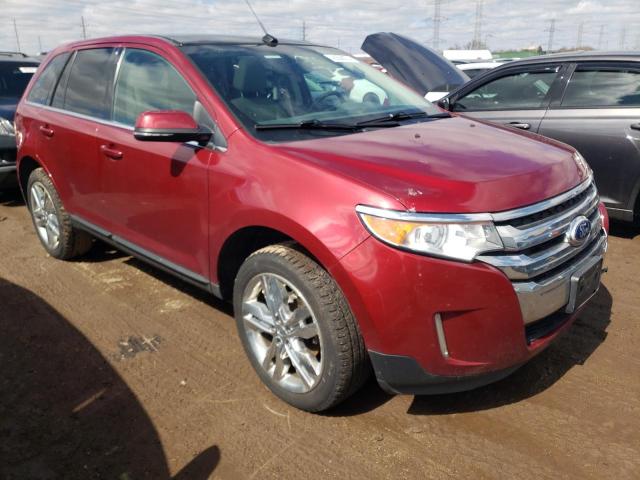 2FMDK4KC2EBB53264 - 2014 FORD EDGE LIMITED RED photo 4