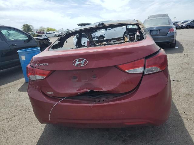 KMHDH4AE8CU412607 - 2012 HYUNDAI ELANTRA GLS BURGUNDY photo 6