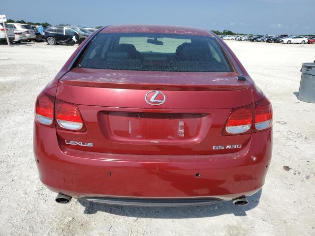 JTHBN96S465003971 - 2006 LEXUS GS 430 RED photo 6