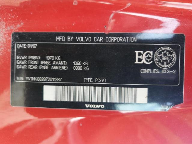 YV1MK682872011387 - 2007 VOLVO C30 T5 RED photo 12