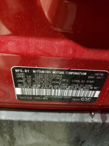 JA4J4VA8XNZ008291 - 2022 MITSUBISHI OUTLANDER SEL RED photo 12