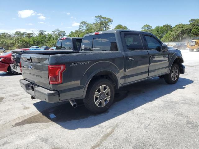 1FTEW1CP2HFB17994 - 2017 FORD F150 SUPERCREW GRAY photo 3