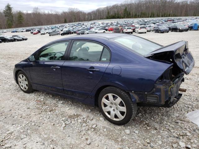 2HGFA165X8H537385 - 2008 HONDA CIVIC LX BLUE photo 2