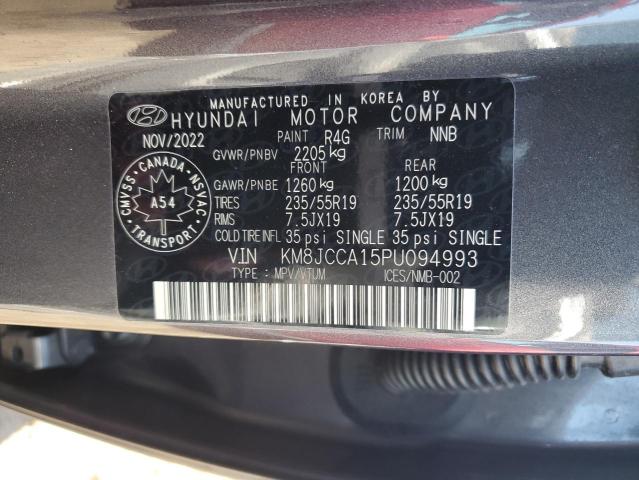 KM8JCCA15PU094993 - 2023 HYUNDAI TUCSON LUXURY GRAY photo 13