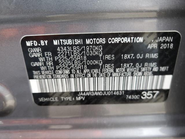 JA4AR3AW0JU014631 - 2018 MITSUBISHI OUTLANDER ES GRAY photo 13