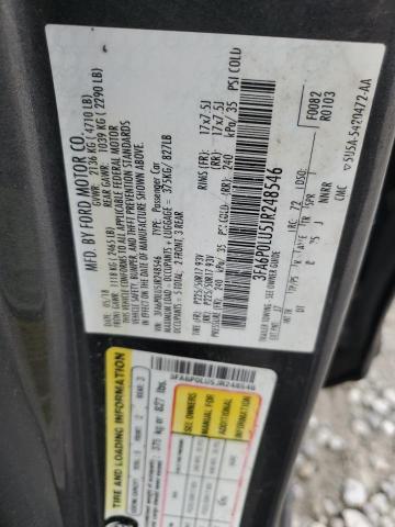 3FA6P0LU5JR248546 - 2018 FORD FUSION SE HYBRID CHARCOAL photo 12