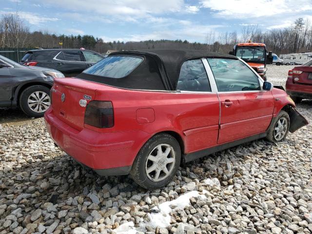 3VWCC21V2YM806535 - 2000 VOLKSWAGEN CABRIO GL RED photo 3