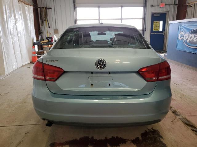 1VWAH7A30CC023406 - 2012 VOLKSWAGEN PASSAT S TURQUOISE photo 6