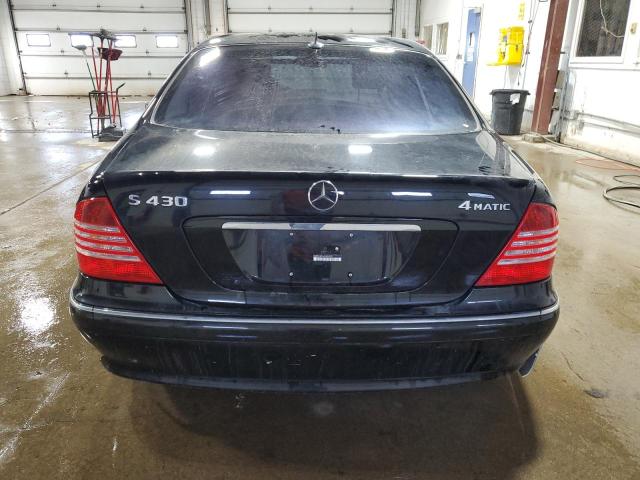 WDBNG83J64A405380 - 2004 MERCEDES-BENZ S 430 4MATIC BLACK photo 6
