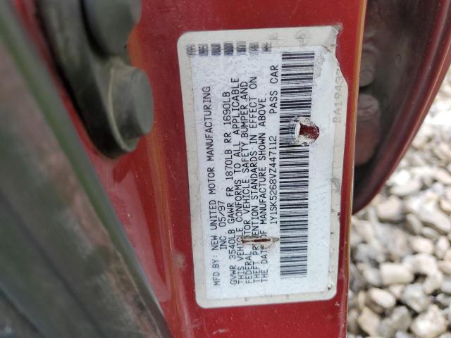 1Y1SK5268VZ447112 - 1997 GEO PRIZM BASE BURGUNDY photo 12