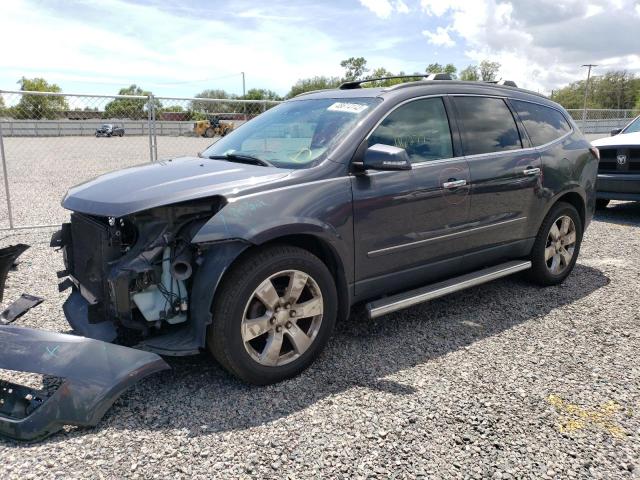 1GNKVJKD5EJ294648 - 2014 CHEVROLET TRAVERSE LTZ GRAY photo 1