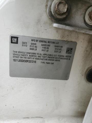 1G11J5SX5DF237216 - 2013 CHEVROLET MALIBU LTZ თეთრი ფოტო 12