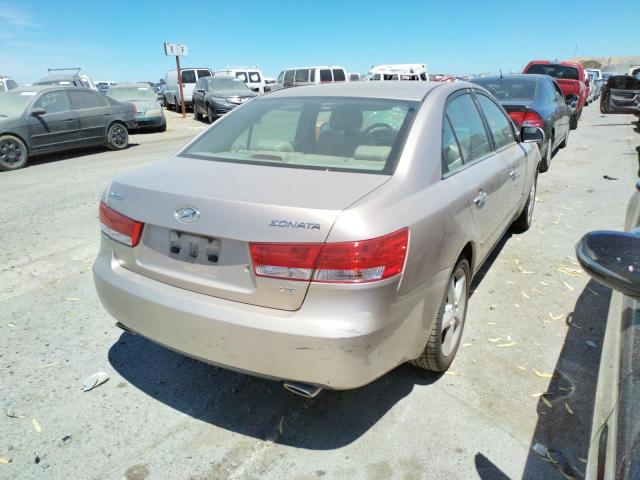 5NPEU46F86H023793 - 2006 HYUNDAI SONATA GLS BEIGE photo 4