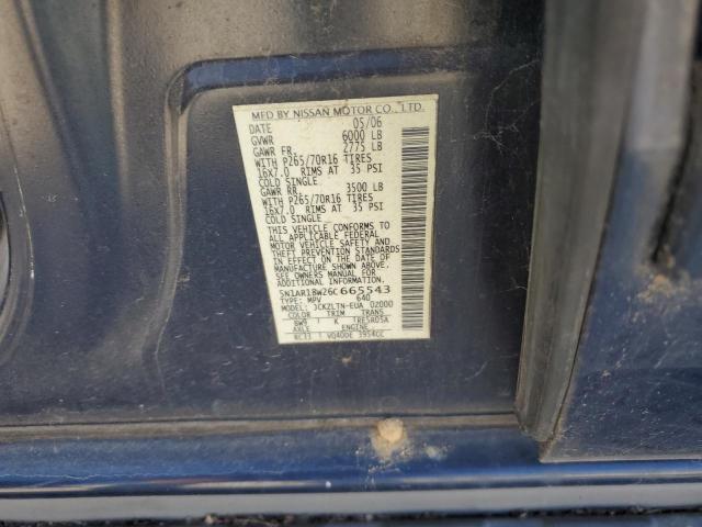 5N1AR18W26C665543 - 2006 NISSAN PATHFINDER LE ლურჯი ფოტო 12