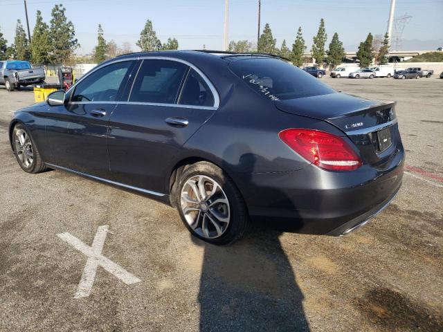 55SWF4JB8GU106643 - 2016 MERCEDES-BENZ C 300 GRAY photo 2