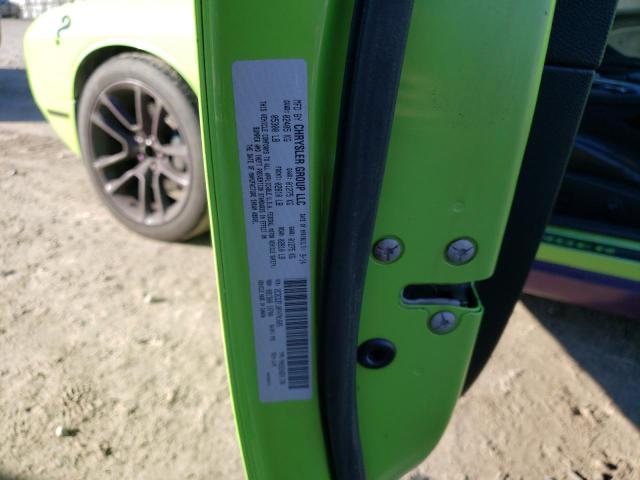2C3CDZFJ0FH701605 - 2015 DODGE CHALLENGER R/T SCAT PACK GREEN photo 12