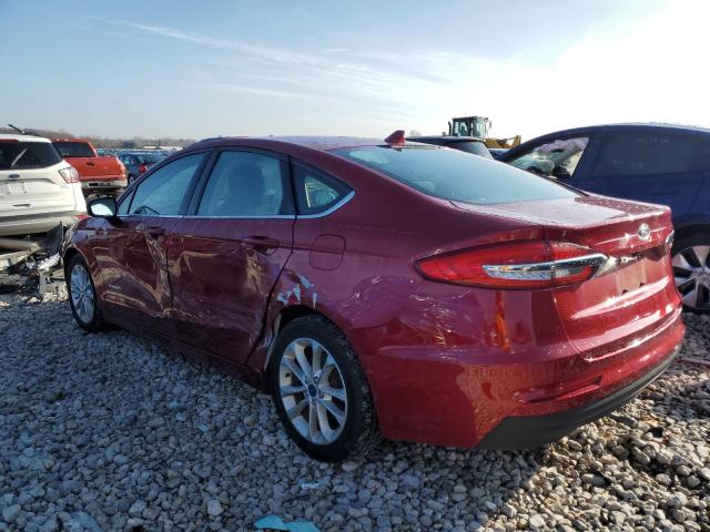 3FA6P0LUXKR206004 - 2019 FORD FUSION SE RED photo 2