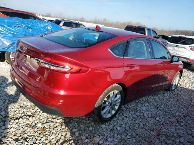 3FA6P0LUXKR206004 - 2019 FORD FUSION SE RED photo 3