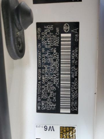 JTKDE167490292447 - 2009 TOYOTA SCION TC თეთრი ფოტო 13