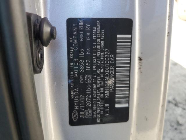 KMHTC6AEXDU100327 - 2013 HYUNDAI VELOSTER TURBO ვერცხლისფერი ფოტო 12