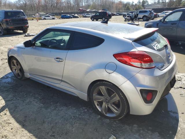 KMHTC6AEXDU100327 - 2013 HYUNDAI VELOSTER TURBO ვერცხლისფერი ფოტო 2