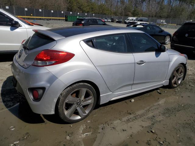 KMHTC6AEXDU100327 - 2013 HYUNDAI VELOSTER TURBO ვერცხლისფერი ფოტო 3