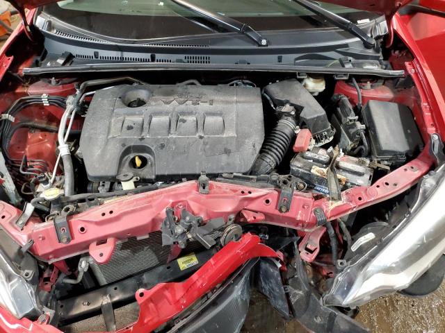 2T1BURHEXFC390931 - 2015 TOYOTA COROLLA L RED photo 11