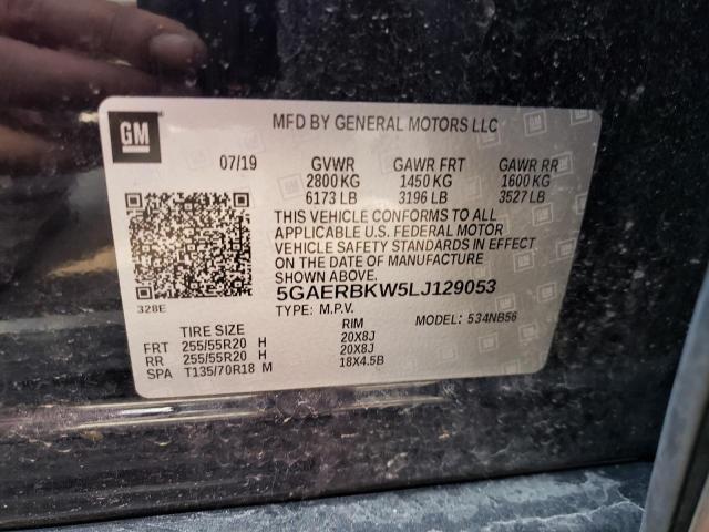 5GAERBKW5LJ129053 - 2020 BUICK ENCLAVE ESSENCE 蓝色 照片 13