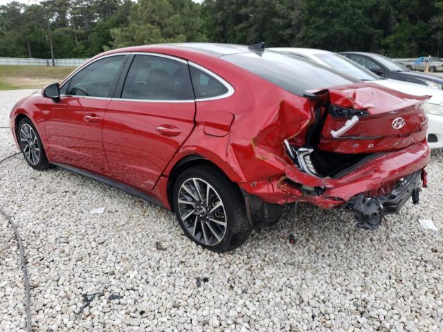 5NPEH4J21LH027902 - 2020 HYUNDAI SONATA LIMITED RED photo 2