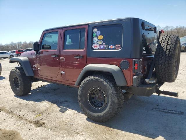 1J4GA39168L572641 - 2008 JEEP WRANGLER U X BURGUNDY photo 2