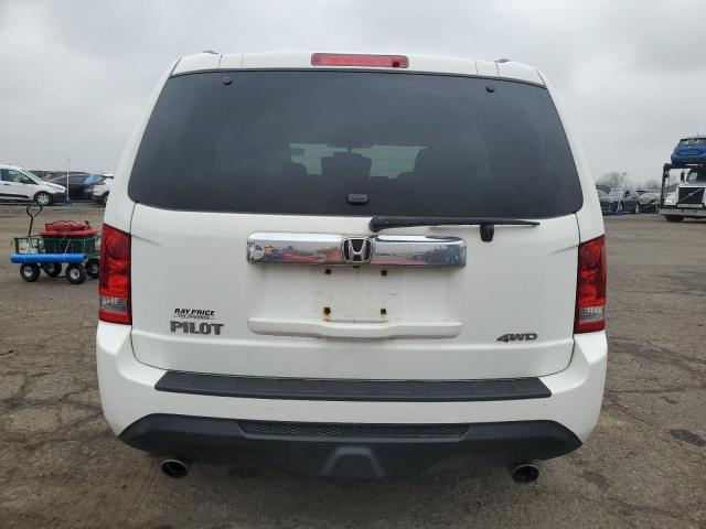 5FNYF4H56FB021552 - 2015 HONDA PILOT EXL WHITE photo 6